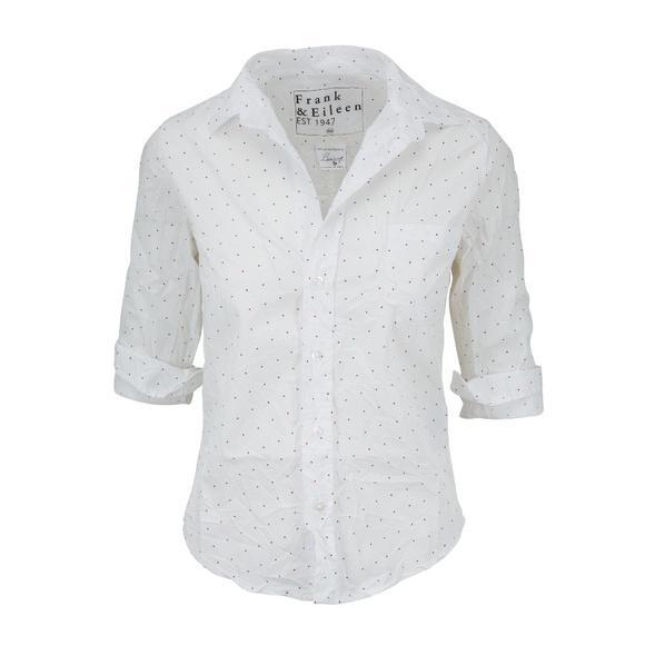 Frank & Eileen Barry crinkle hearts shirt XS - Picture 1 of 5